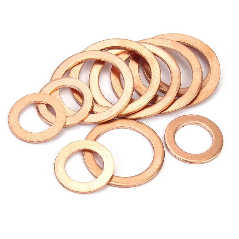 Jinchao national standard pure copper full copper gasket marine watch seal copper round screw metal flat washer M3-M60mm M12*16*1.5 (10 pieces)