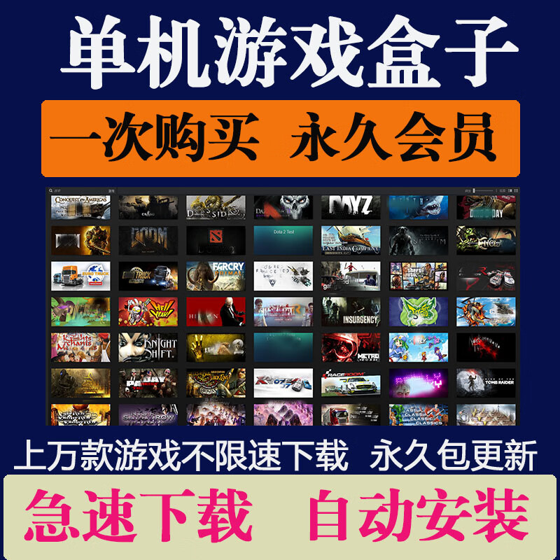 Large computer PC stand-alone game box high-speed download of steam popular Chinese 3A masterpieces free of steam games permanently