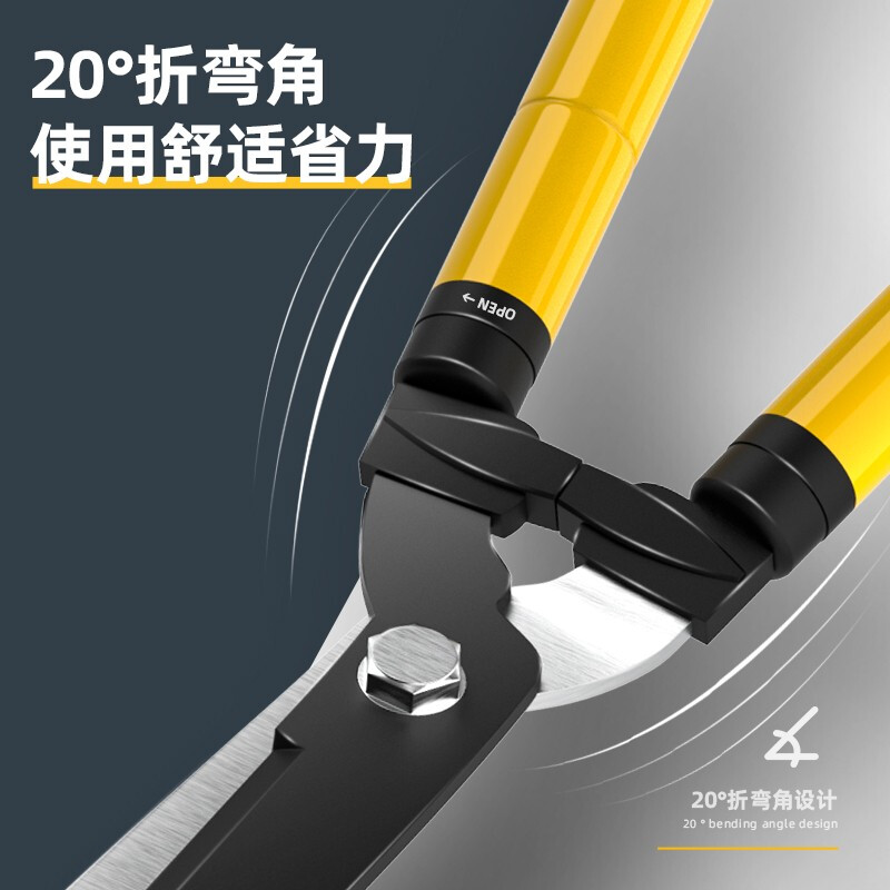 Deli tool shears, pruning shears, garden flower pruning branch scissors, lawn shears, fruit tree scissors, thick and powerful garden scissors, telescopic DL2805