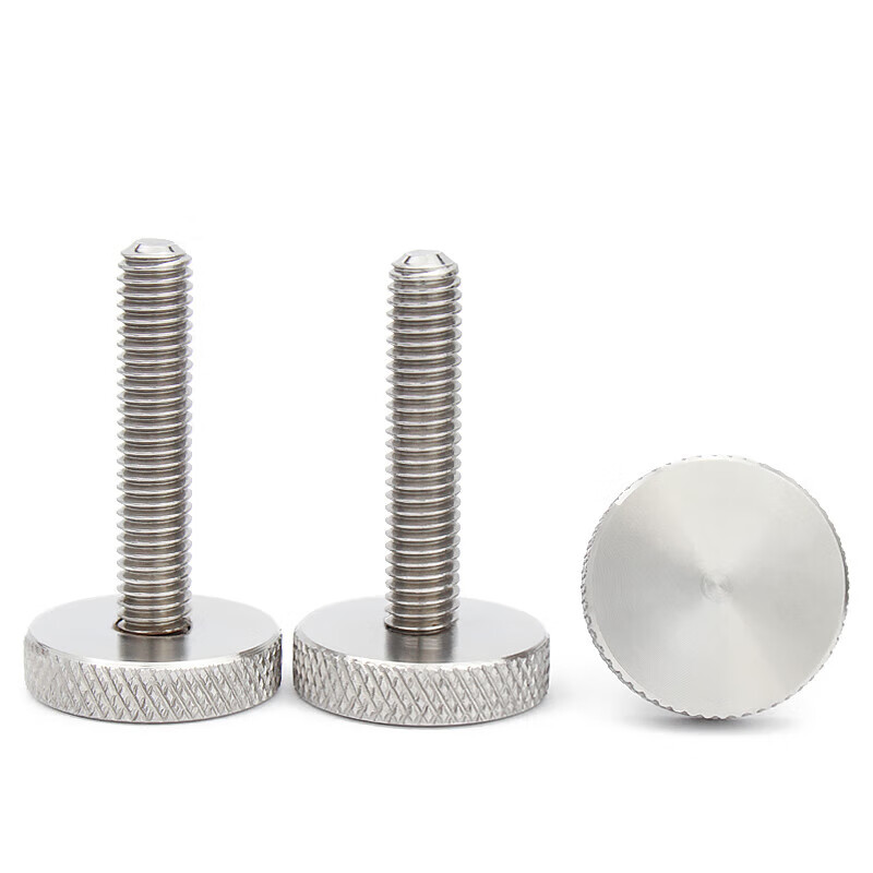 Jinchao stainless steel knurled screw hand-tight adjustment bolt large head advertising mirror screw M3/4/5/6/8/10 M3*6 (1 piece)