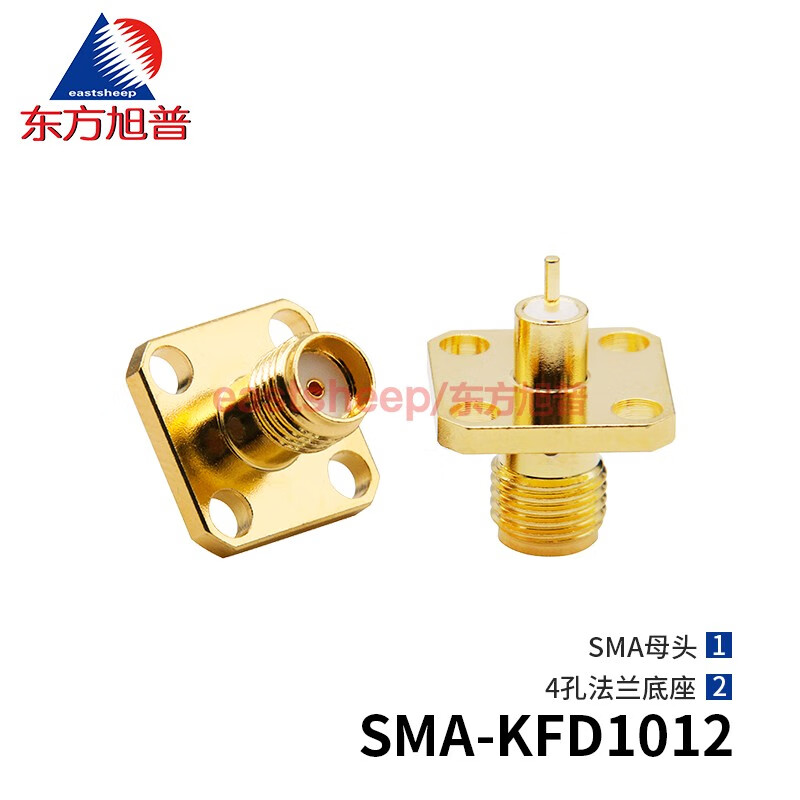 Dongfang Xupu RF connector SMA-KFD1012 4-hole flange panel fixing SMA female 6G SMA-KFD1012