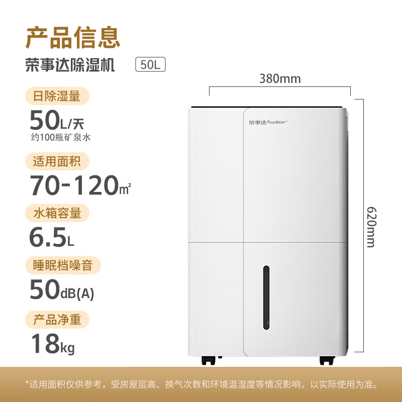 Royalstar dehumidifier 50L/day 70-120 Hui Nantian’s first choice is negative ion air purifier RSD-FD5320