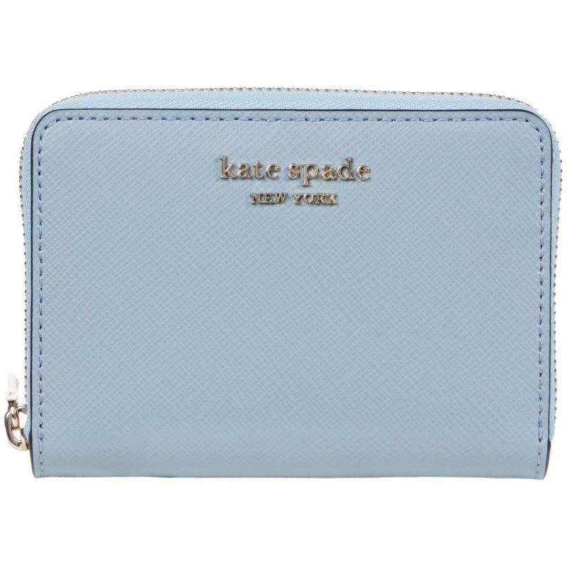 KATE SPADE wallet small bag LOGO 20% off solid color simple trendy 478Z8328BJ Chinese Valentine's Day gift Horizon Blue