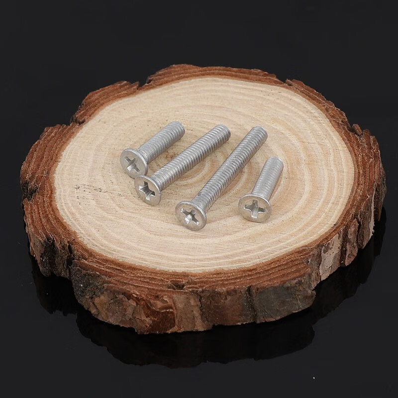 Bingneng M1.7-M6 6063 aluminum alloy cross flat head machine screw KM aluminum material aluminum countersunk head screw bolt M1.7*6 100 pieces