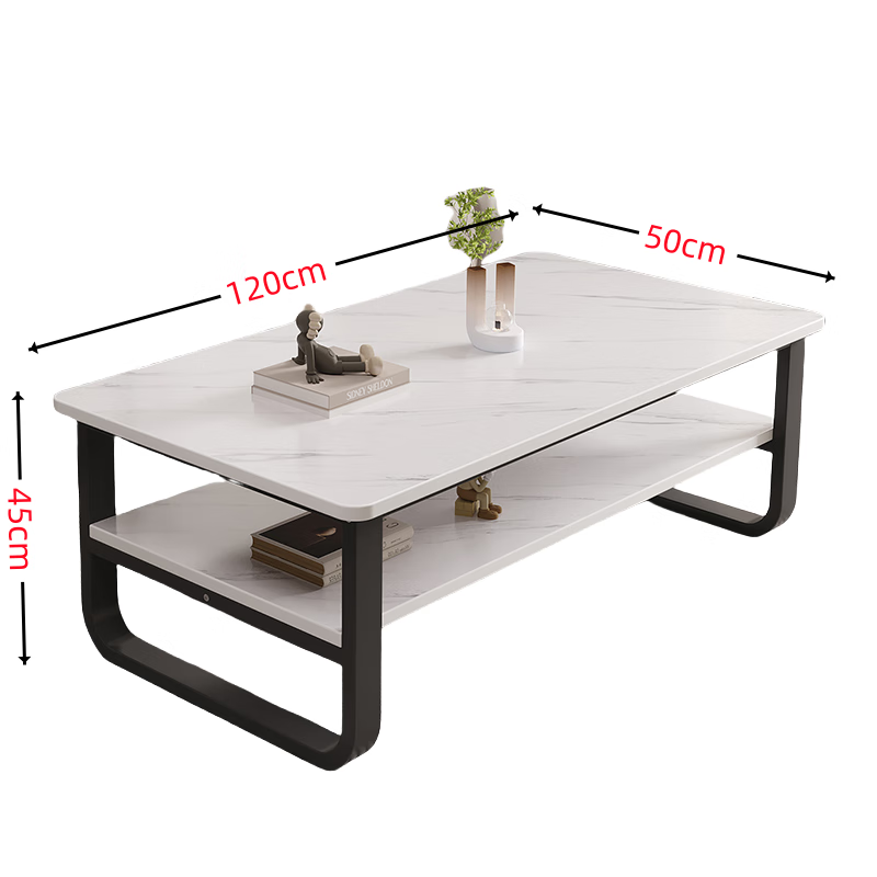 Gupujia coffee table living room simple modern sofa small side table small apartment hospitality small tea table storage double-layer small table
