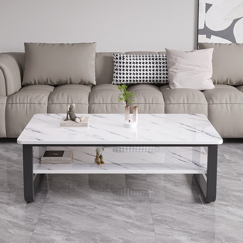 Gupujia coffee table living room simple modern sofa small side table small apartment hospitality small tea table storage double-layer small table