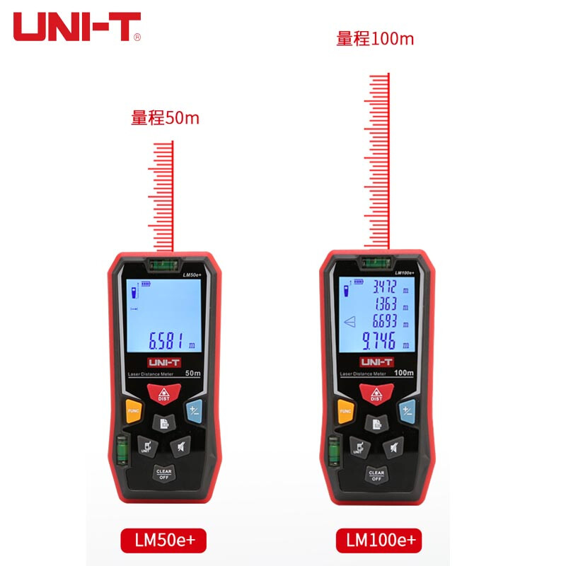 Uni-T LM100e+ handheld laser distance meter infrared laser measuring instrument handheld room measuring instrument 100 meters
