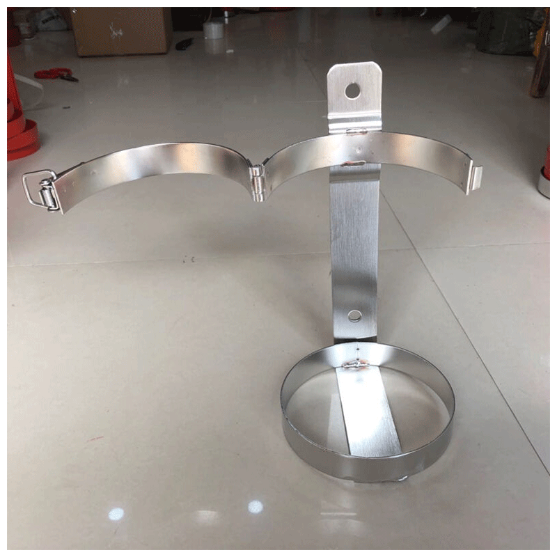 304 stainless steel marine vehicle fire extinguisher fixed bracket hanger universal type 1 kg iron strap (thickened)