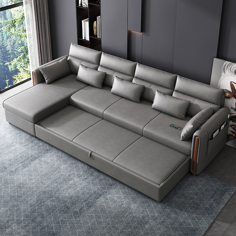 Xikebond dual-purpose sofa bed foldable living room furniture multi-functional economical small apartment double lazy sofa bed 2.8 meters outer diameter imperial concubine style latex style multi-color optional