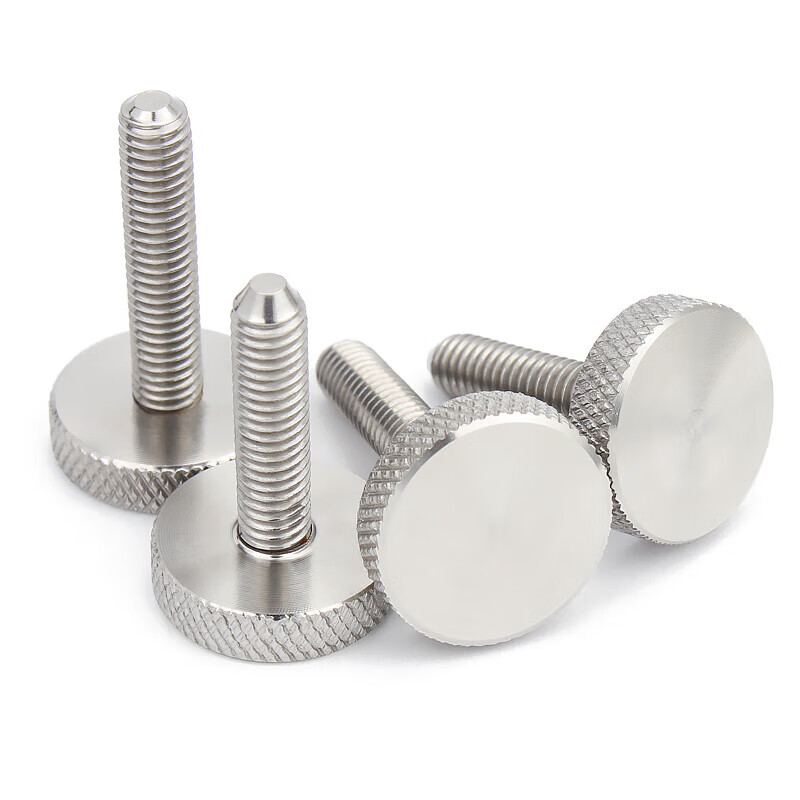 Jinchao stainless steel knurled screw hand-tight adjustment bolt large head advertising mirror screw M3/4/5/6/8/10 M3*6 (1 piece)