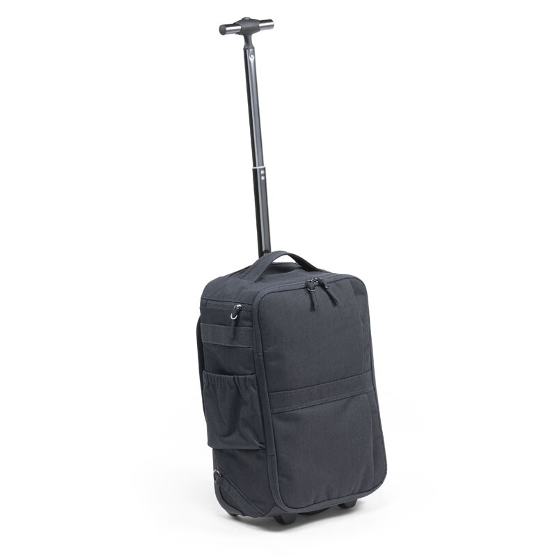 SANWA 6WAY Backpack Trolley Bag Business Backpack with Wheels Trolley School Bag Men's and Women's Travel Bag Boarding Bag Luggage Bag Dark Blue 22L Double Compartment 18 Inches Can Be Boarded