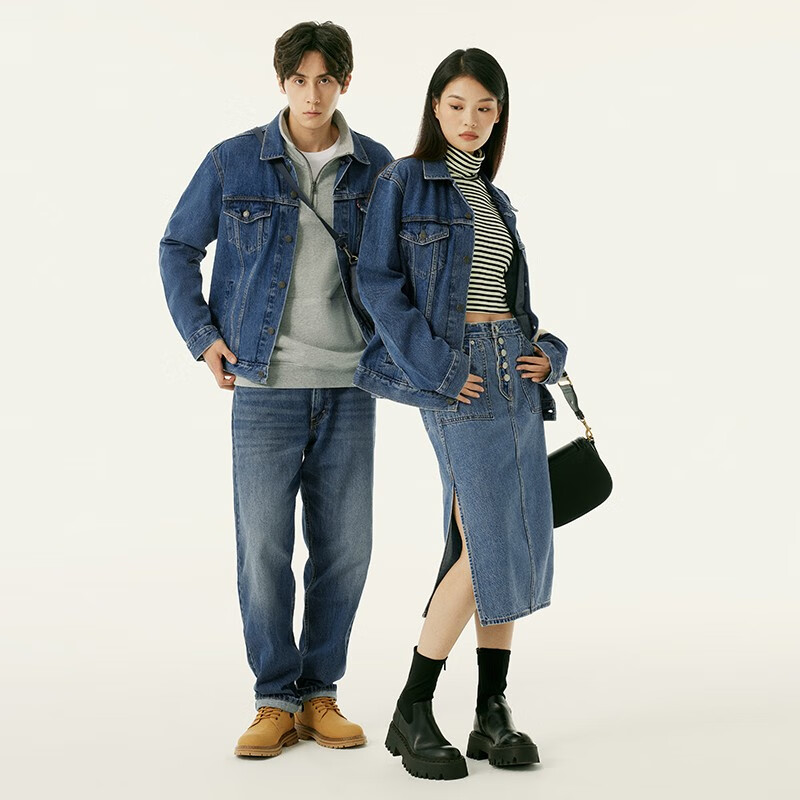 Levi's Levi's couple's same style American classic retro casual fashion trendy brand slim denim jacket dark blue M