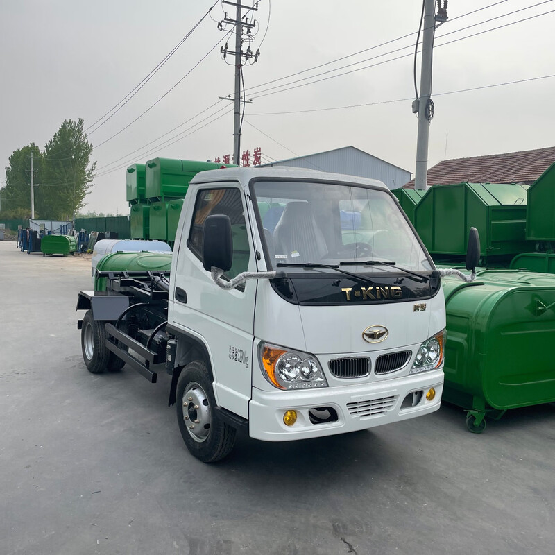 Three-wheel sanitation truck hook-arm garbage truck National VI gasoline hook-arm truck Domestic garbage removal truck hook-arm box transfer truck Foton hook-wall garbage truck