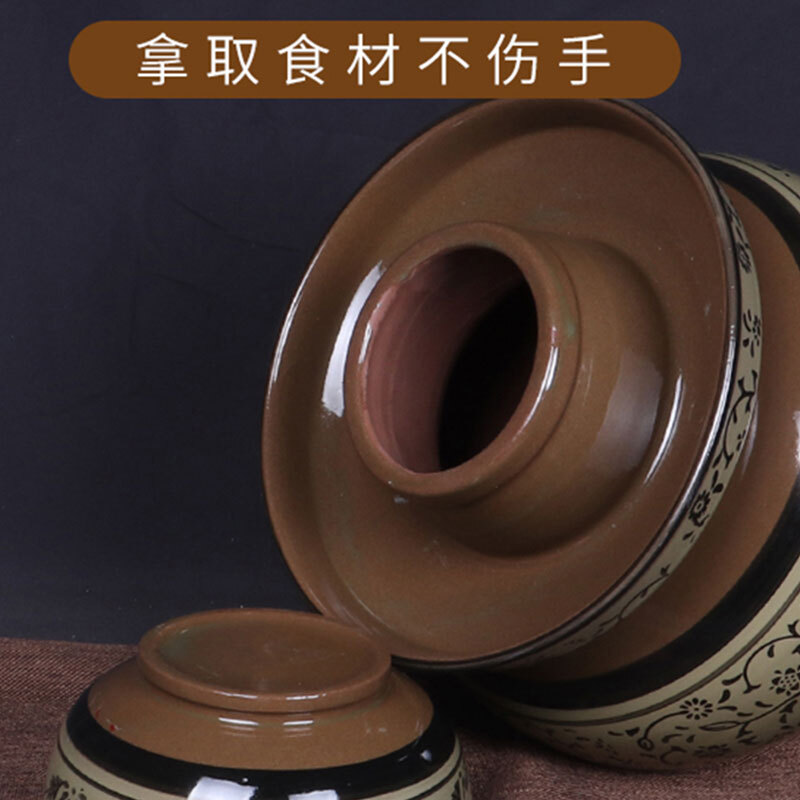 Meipai Sichuan pickle jar with lid pickle jar pickle jar earthenware ceramic household old-fashioned thickened pickle jar ll water capacity 5 pounds