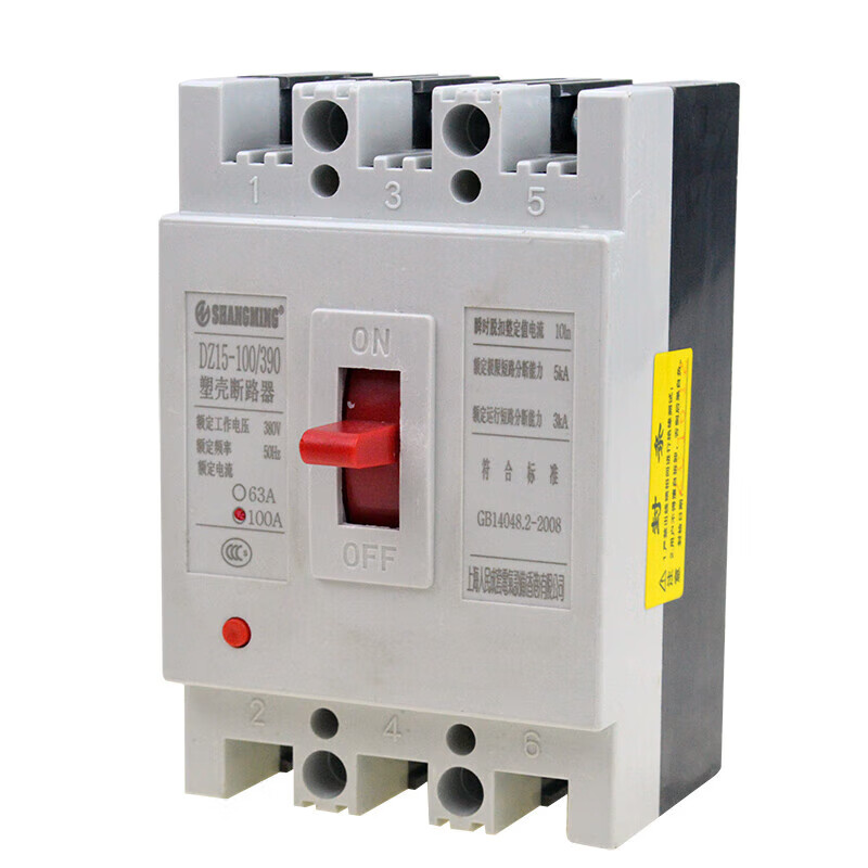 DZ15-100/390 40A63A100A Air switch molded case circuit breaker protector 380/220V three-phase 63A 2P