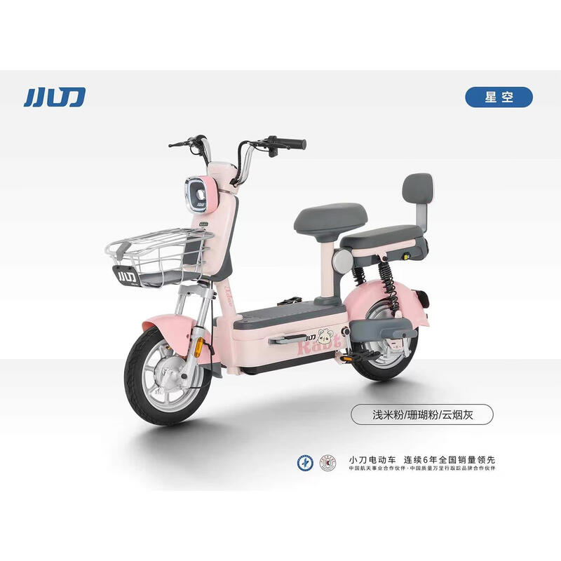 Xiaodao Electric Bike Starry Sky New New National Standard Men's and Women's Electric Bike Battery Car Graphene Long Range Cheese White 48V12AH