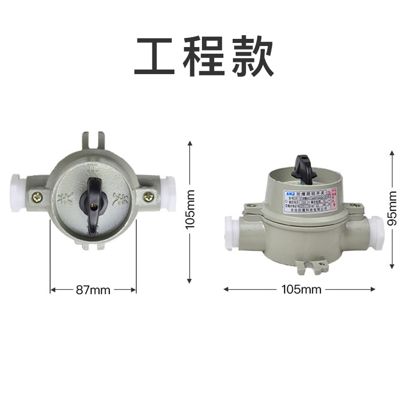 Anjia explosion-proof lighting switch SW-10 single control double control BQM86 type 220V/380V engineering model 220V