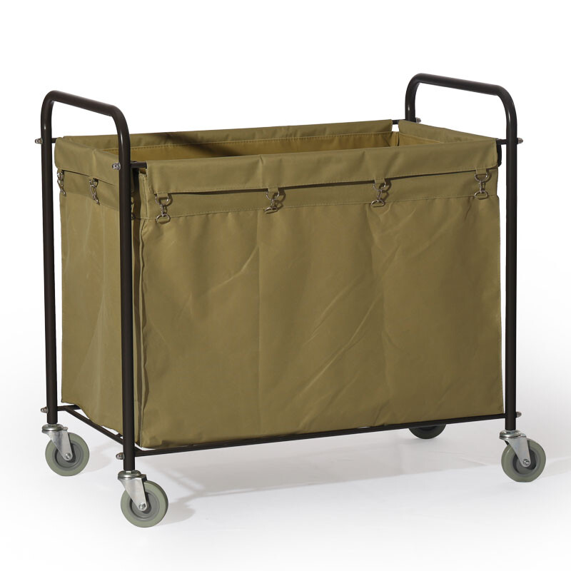 Hotel cleaning supplies 08156 linen cart room service cart stainless steel collection cart bag laundry hotel cleaning cart AF08156 square linen cart square linen cart
