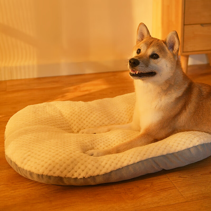 Fandu pet house kennel mat sleeping mat thickened plus velvet washable cat mattress winter warm cat sleeping mat medium size