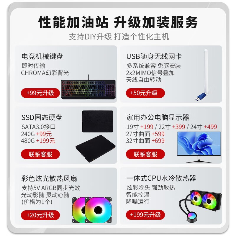 Second-hand 99 new i5 i7/solid-state quad-core assembled independent graphics card for gaming, office and home design compatible computer host complete machine customization desktop package 6 (I5 9400F+16G+GTX1060)