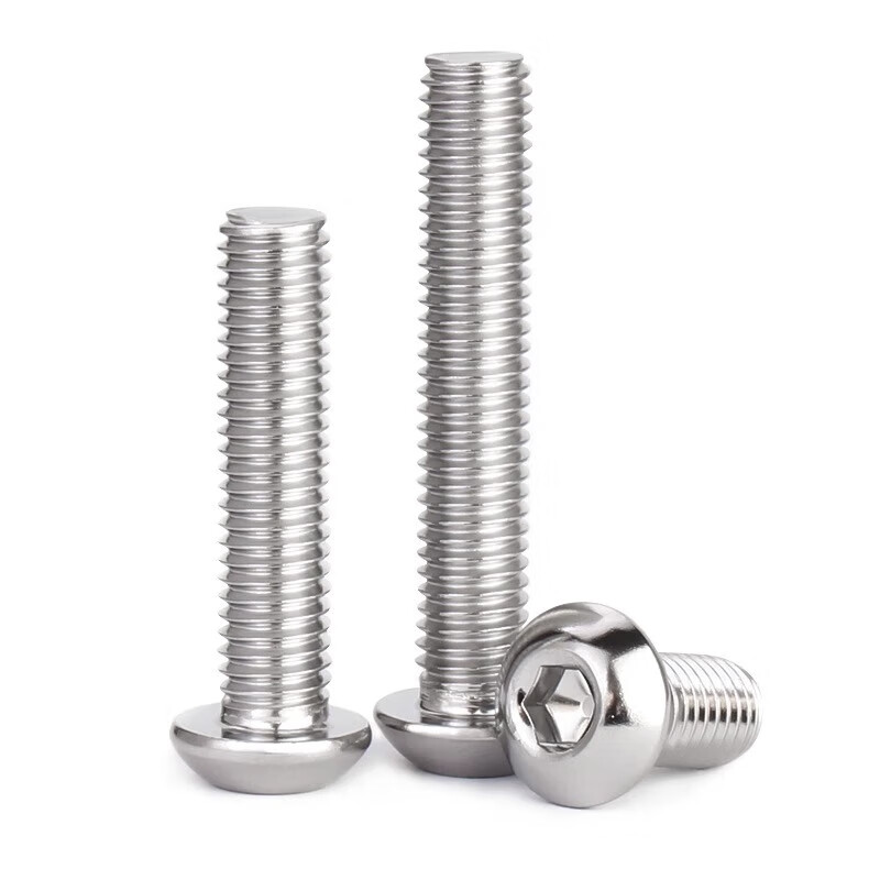Jinchao 201 stainless steel semi-round head hexagonal bolt pan head screw round cup bolt M3M4M5M8M10 M10*75 (2 pieces)