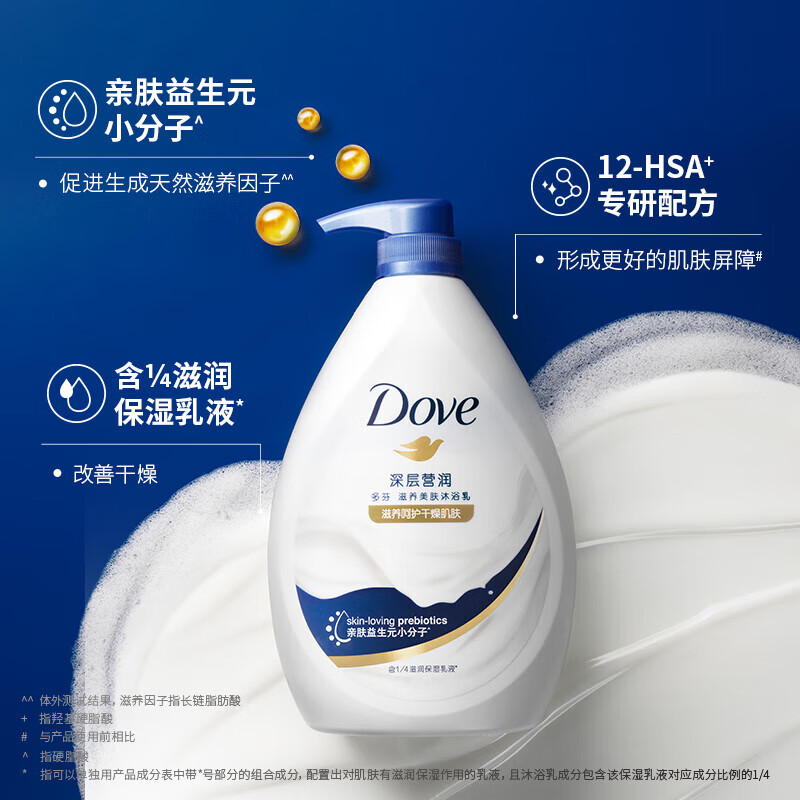 Dove Deep Nourishing, Moisturizing and Beauty Shower Milk 520G Nourishes and Cares for Dry Skin, Long-lasting Fragrance and Moisturizing