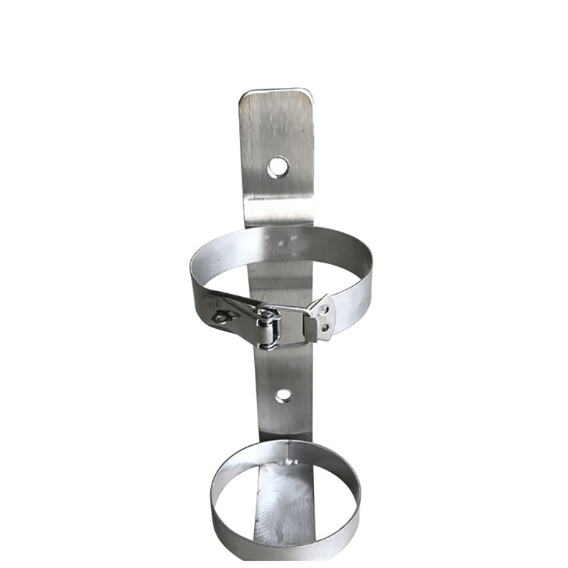 304 stainless steel marine vehicle fire extinguisher fixed bracket hanger universal type 1 kg iron strap (thickened)