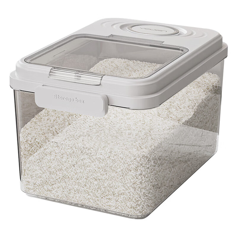 YOUQIN rice bucket sealed household insect-proof and moisture-proof rice box 2024 new rice storage box rice cylinder flour storage tank magnetic opening lid rice bucket-20 catties (comes with measuring cup