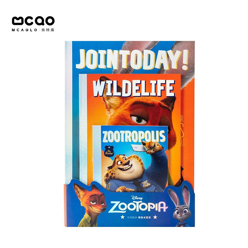 Disney Stationery Notebook Workbook Thickened Note Pad Wireless Adhesive Hardcover Book Boys and Girls Good-Looking Creative Cartoon Ledger Portable Notepad Zootopia