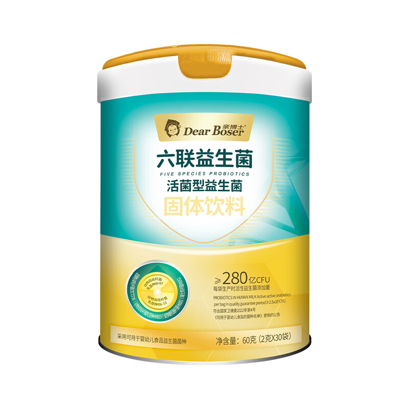 Dr. Qinliu Probiotic Live Bacteria Solid Drink 2g*30 Packs 28 Billion CFU Available for Infants and Adults Aged 0+