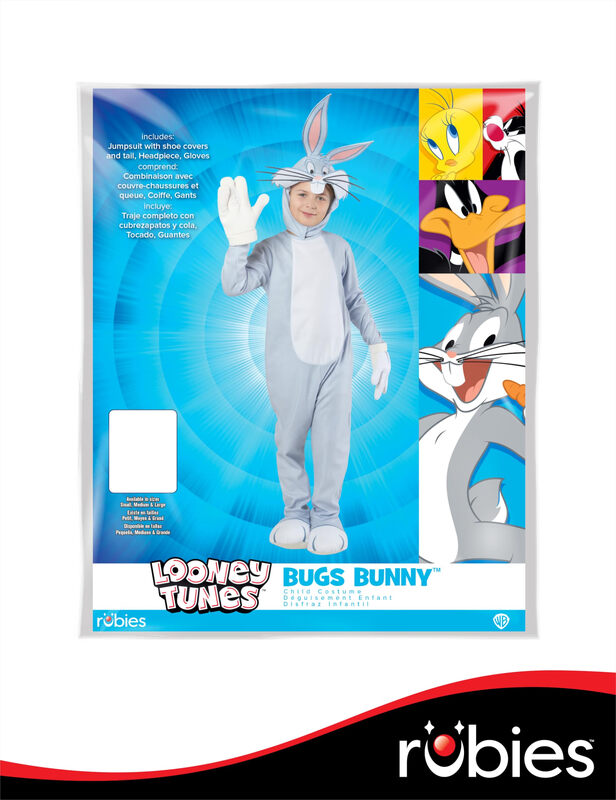 Rubies Bugs Bunny Cartoon Kids Halloween Costume Small Cosplay Bodysuit