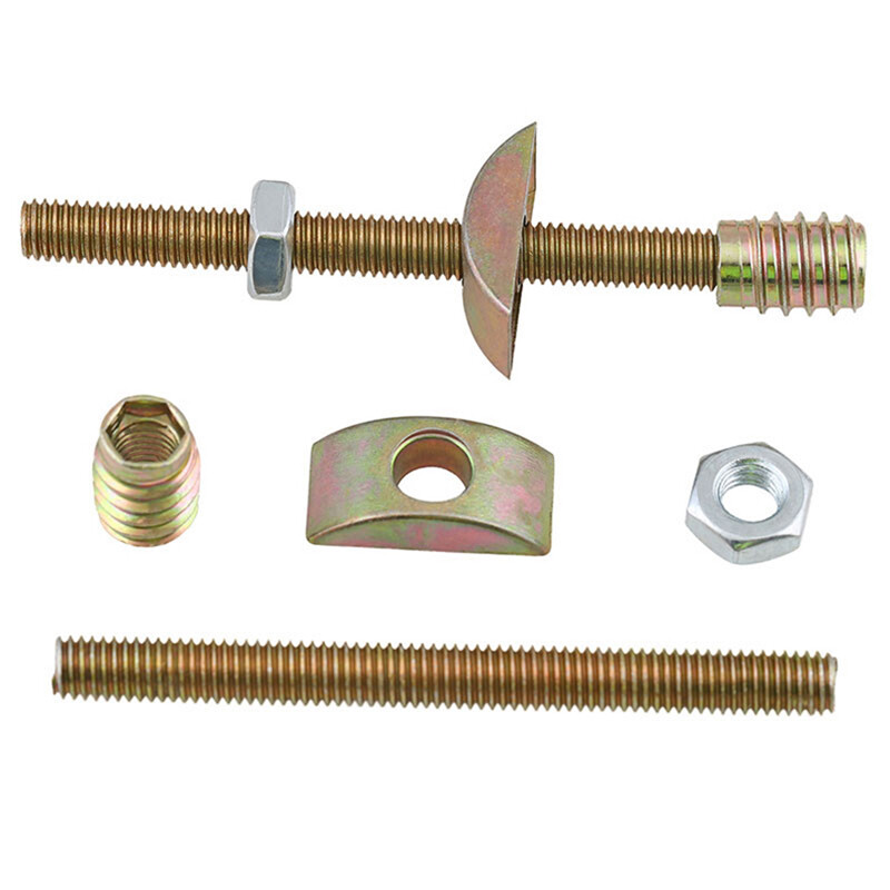 Kinway furniture hardware four-in-one connector M8 bed four-in-one assembly hammer nut screw eccentric wheel accessories dining table bedside desk screw half-moon nut