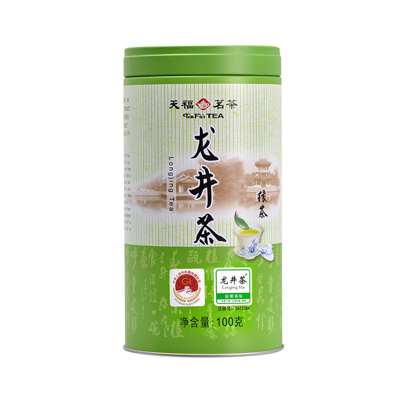 Tianfu Tea Early Spring Green Tea Longjing Tea Zhejiang Specialty Green Tea 2024 Spring Tea 100g Cold Brew Tea
