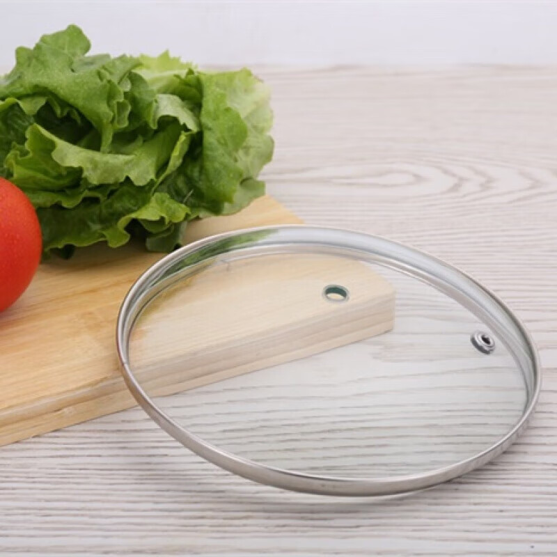 Chuge high-quality pot lid, universal tempered glass lid, visible large lid for wok, high lid, milk pot, steamer lid, pot lid, high temperature resistance, dark gray 27.5cm (suitable for pot inner diameter 25.8-2