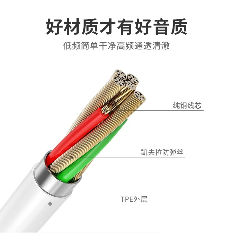 Kuaisha is suitable for Xiaomi 17Pro headphone adapter Type-c to 3.5mm headphone jack Redmi K90K70 Realme gt8pro iQOONeo10 z9 Huawei OnePlus 15 mobile phone Type-c to 3.5mm headphone jack headphone adapter cable