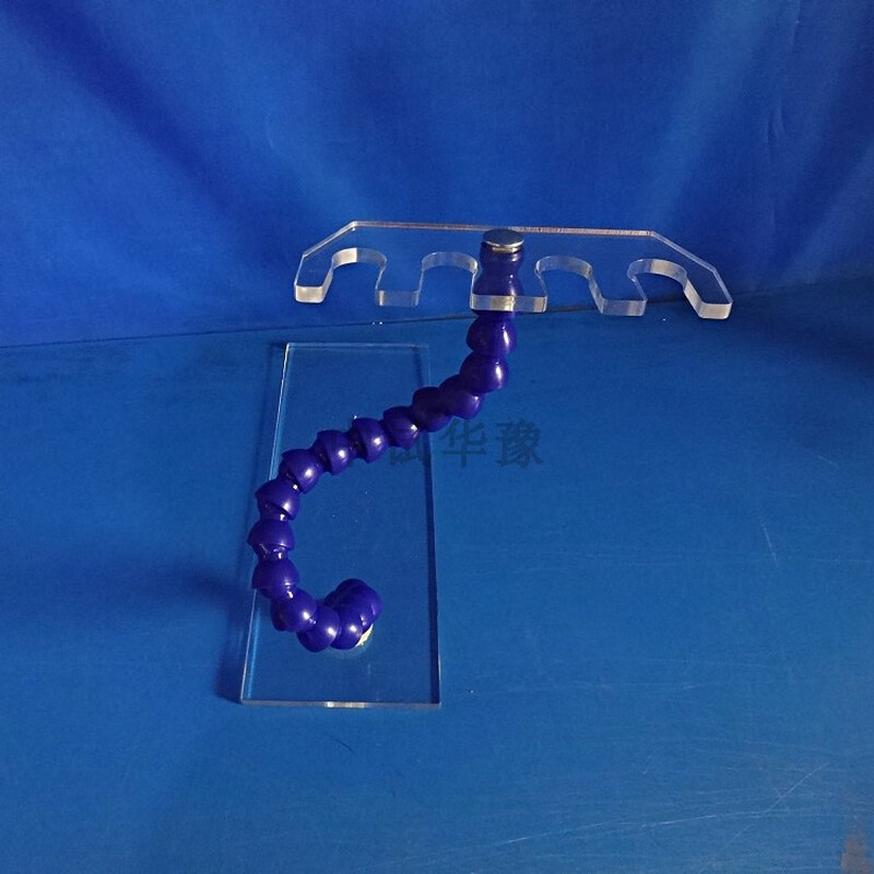 Anesthesia breathing circuit pipe bracket hospital threaded pipe bracket acrylic white L-shaped transparent universal pipe bracket