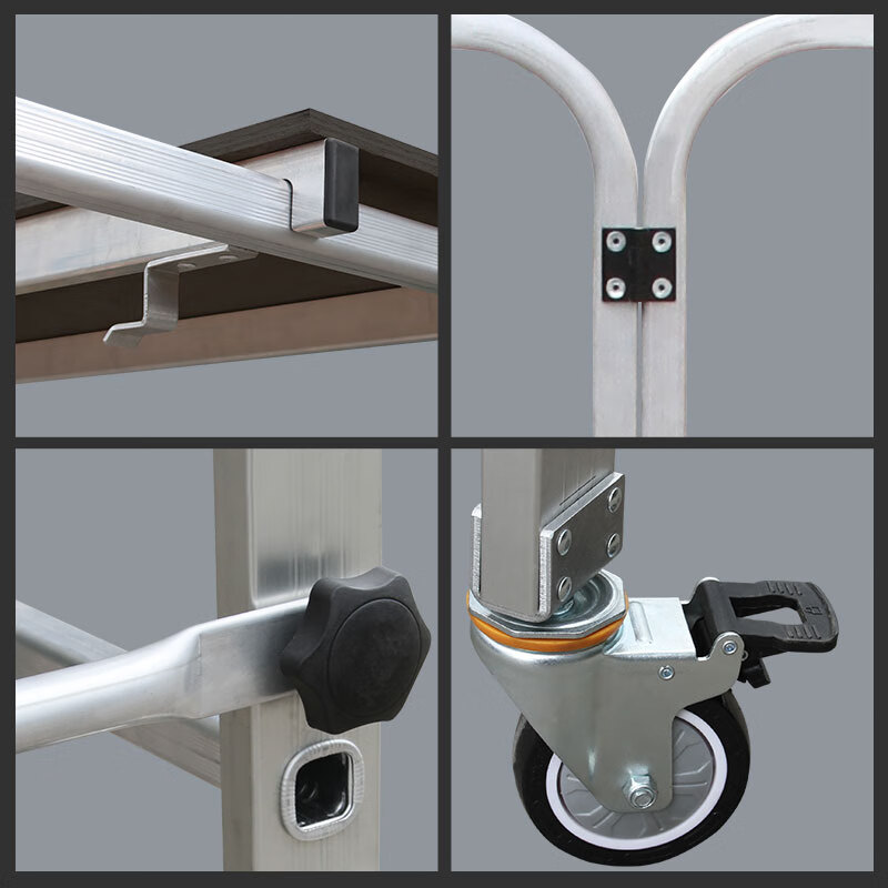 Ruiju lightweight quick-installation aluminum alloy scaffolding portable retractable with casters can be used as a trolley custom scaffolding B1.88M