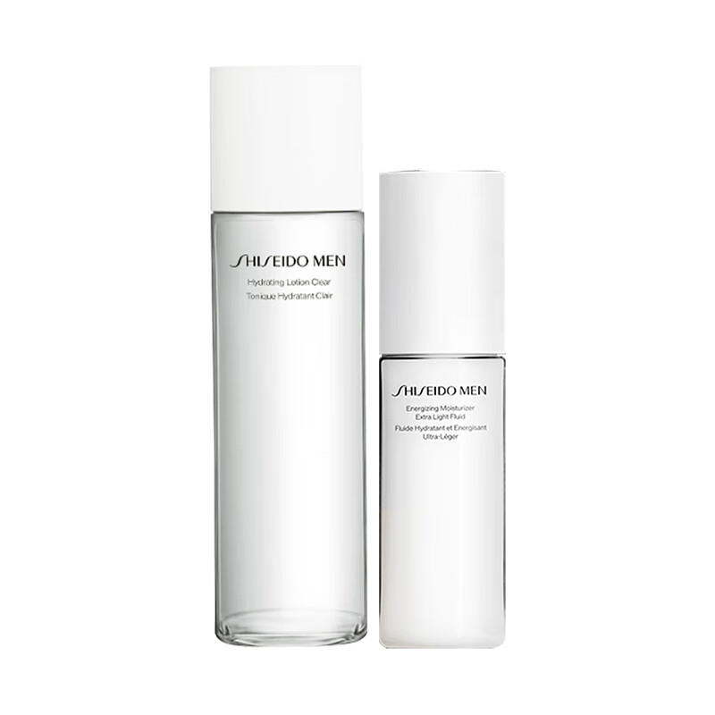 Shiseido Men's Skin Care Toner (Vitality Balanced Water 150ml + Revitalizing Moisturizing Milk 100ml) Refreshing and Moisturizing