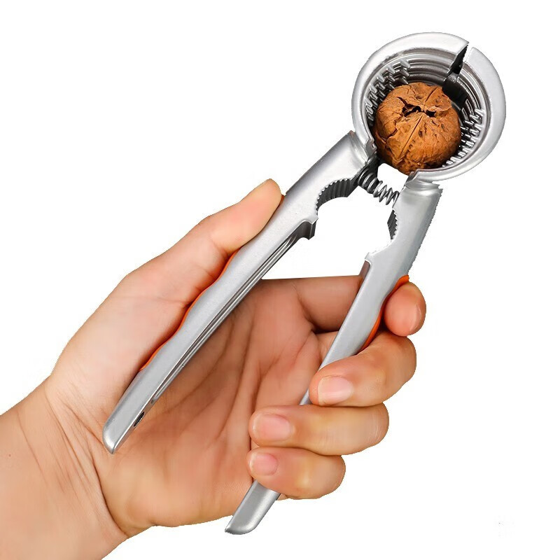 Weiqing walnut clip, household pecan peeling tool, multi-functional nut opening, pine nut labor-saving pliers, hazelnut opening tool, zinc alloy 4-mouth clamp - upgraded anti-slip model with walnut needle
