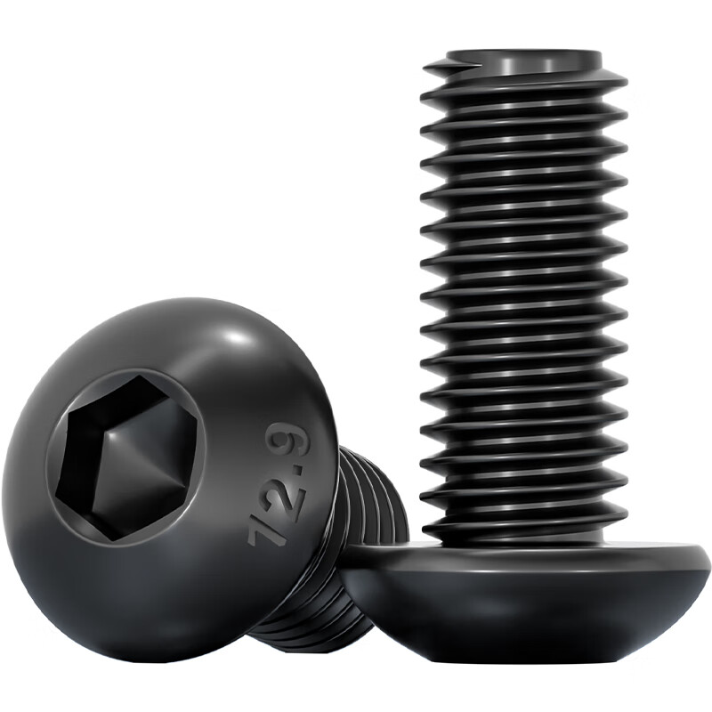 Fengji grade 12.9 high-strength pan head semi-round head hexagonal screw round head cup screw bolt M3M4M5M6M8M10 M5*12 50 pieces