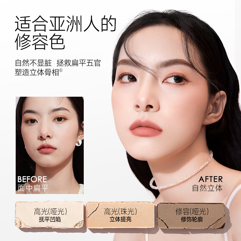 Carslan Ten-Color Eyeshadow Palette Multi-Purpose Earth Color Eyeshadow Blush Highlight Contouring Nose Shadow Palette 01#18g New Year Gift