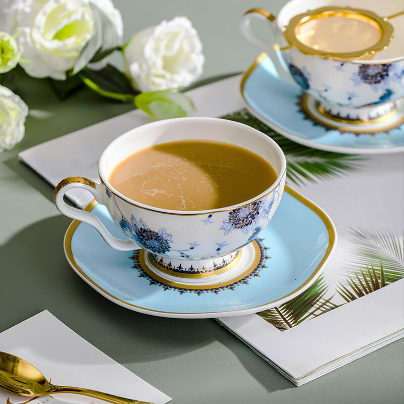 Vidsel bone china coffee cup and saucer set wedding gift for newlyweds souvenir high-end couple cup gift box wedding gift
