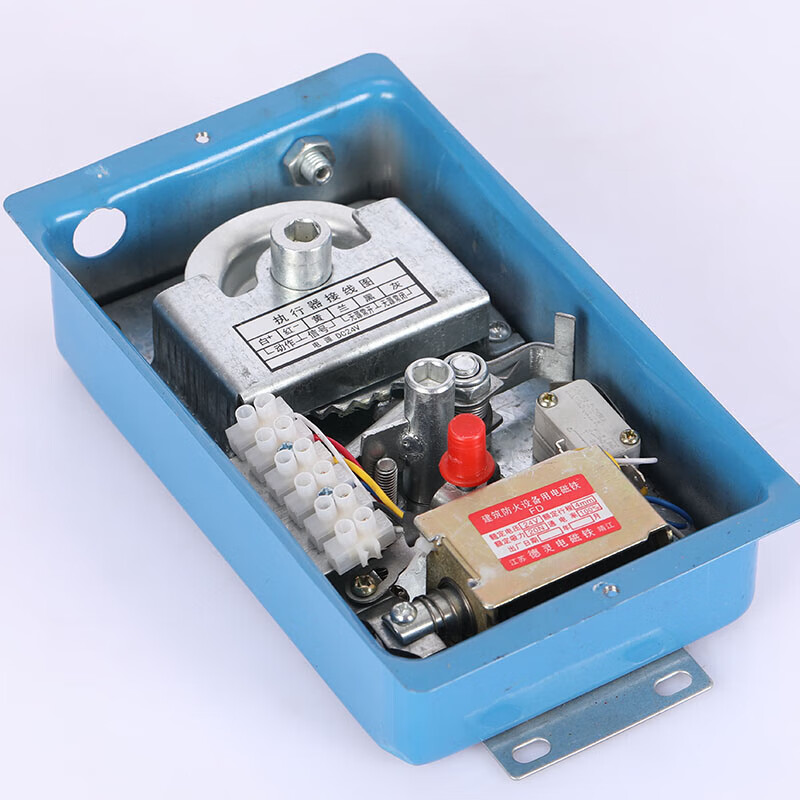 Fire smoke exhaust valve normally open and close remote control actuator positive pressure air outlet mechanism remote control smoke exhaust outlet wire rope mechanism (cordless)