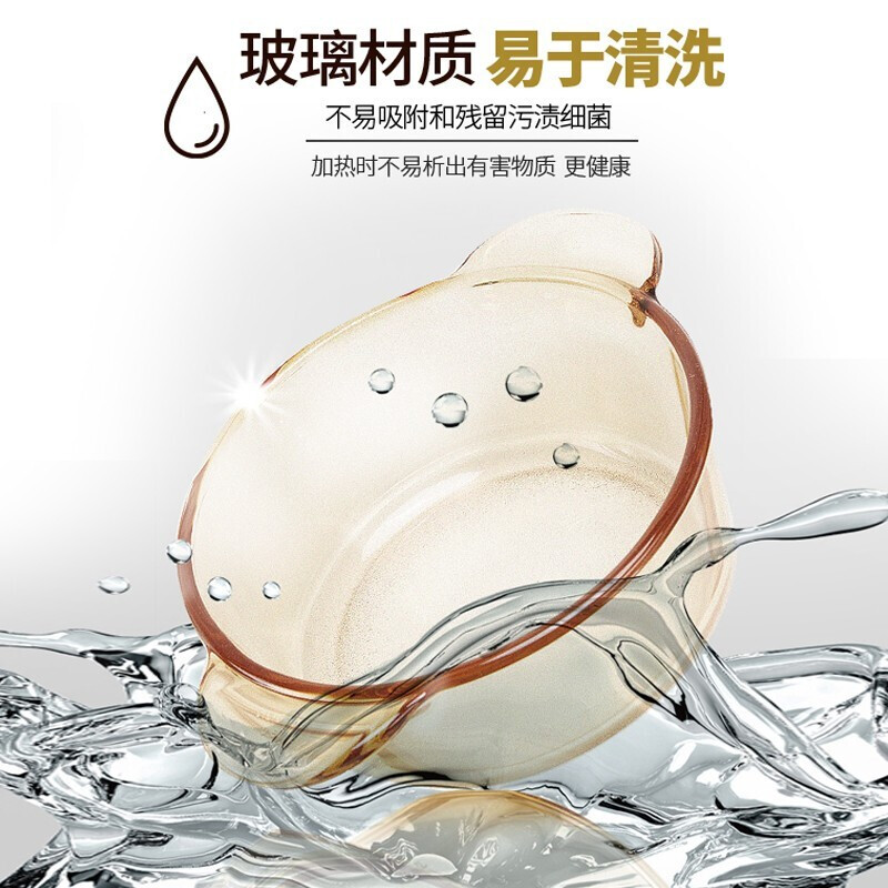 Corning (VISIONS) imported glass pot from the United States, single-handle deep soup pot combination open flame direct burning and high temperature resistance for home use (1.6L single handle + 3.5L double ears) 2-piece set