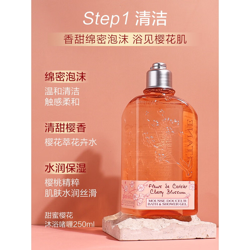 Sakura body lotion, hand cream, shower gel gift box, birthday souvenir for girlfriend, best friend, elders, body lotion, shower gel, hand cream gift box with pattern