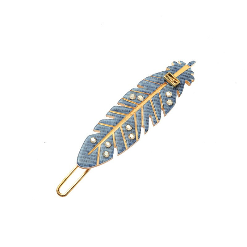 ALEXANDRE DE PARIS Bangs Clip Hairpin FARWEST Series Side Clip Feather Hair Accessories Headdress Women Z Feather
