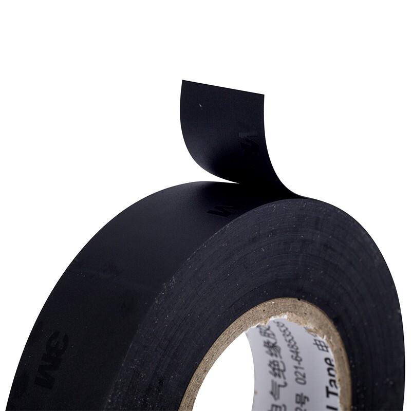 3M Electrical Insulating Tape Auto Repair Wiring Harness Tape Home Improvement Lead-Free Wear-Resistant Moisture-proof Black Single Pack 1600#
