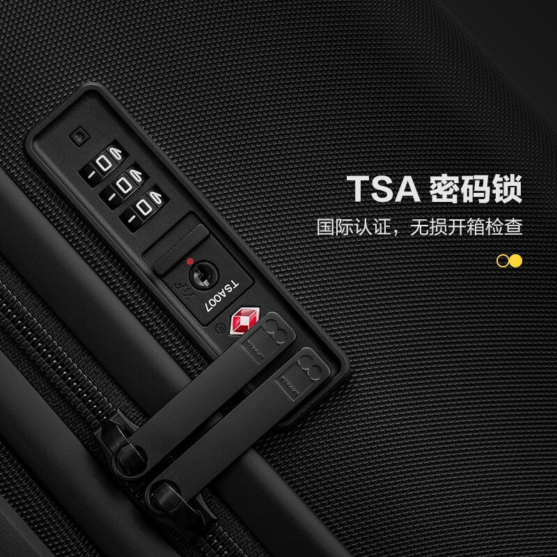 Horizon 8 (LEVEL8) suitcase male and female password student boarding case 20-inch traveler series classic PC universal wheel trolley case black