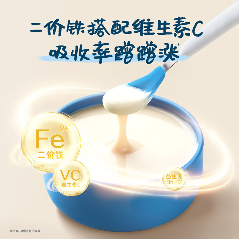 GERBER infant and toddler high-iron rice cereal vitamin C plus iron original baby food supplement rice cereal 250g 6-12 months 100% authentic factory