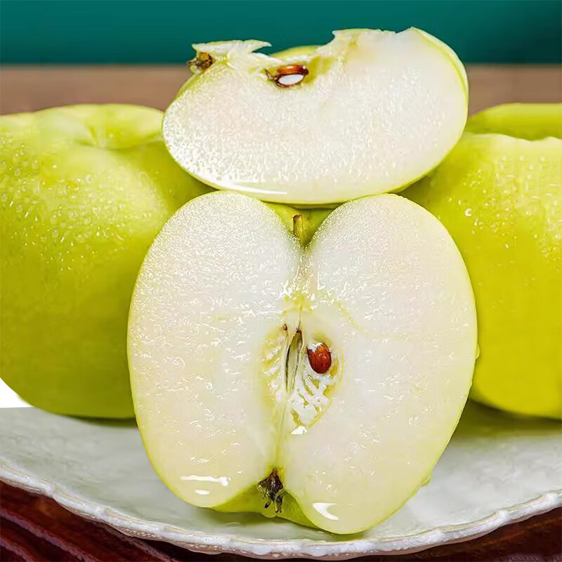 Shuaidui Shaanxi Baishui Ruixue Apple Authentic 2025 Season Fresh Crisp Sweet Fragrant Green Apple Premium Fruit Gift Box Full Box Selected 4.5 Jin Small Fruit 70-75mm About 13-16 Pieces